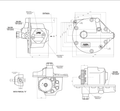 Bomba Hidráulica Ford New Holland CNH A-001 5600/7700 — desenho técnico