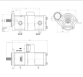 Bomba Hidráulica Massey Ferguson MF A-004 4215/4255 — desenho técnico