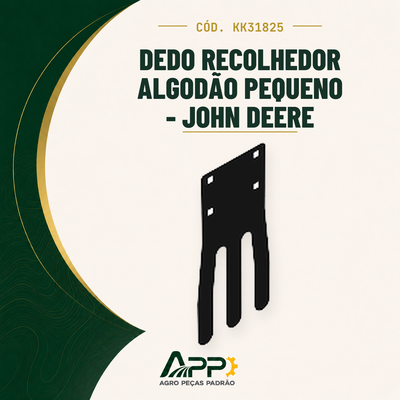capa-app-v2 | Dedo Recolhedor Algodão Pequeno - John Deere – Cód. KK31825 | APP Agro Peças Padrão